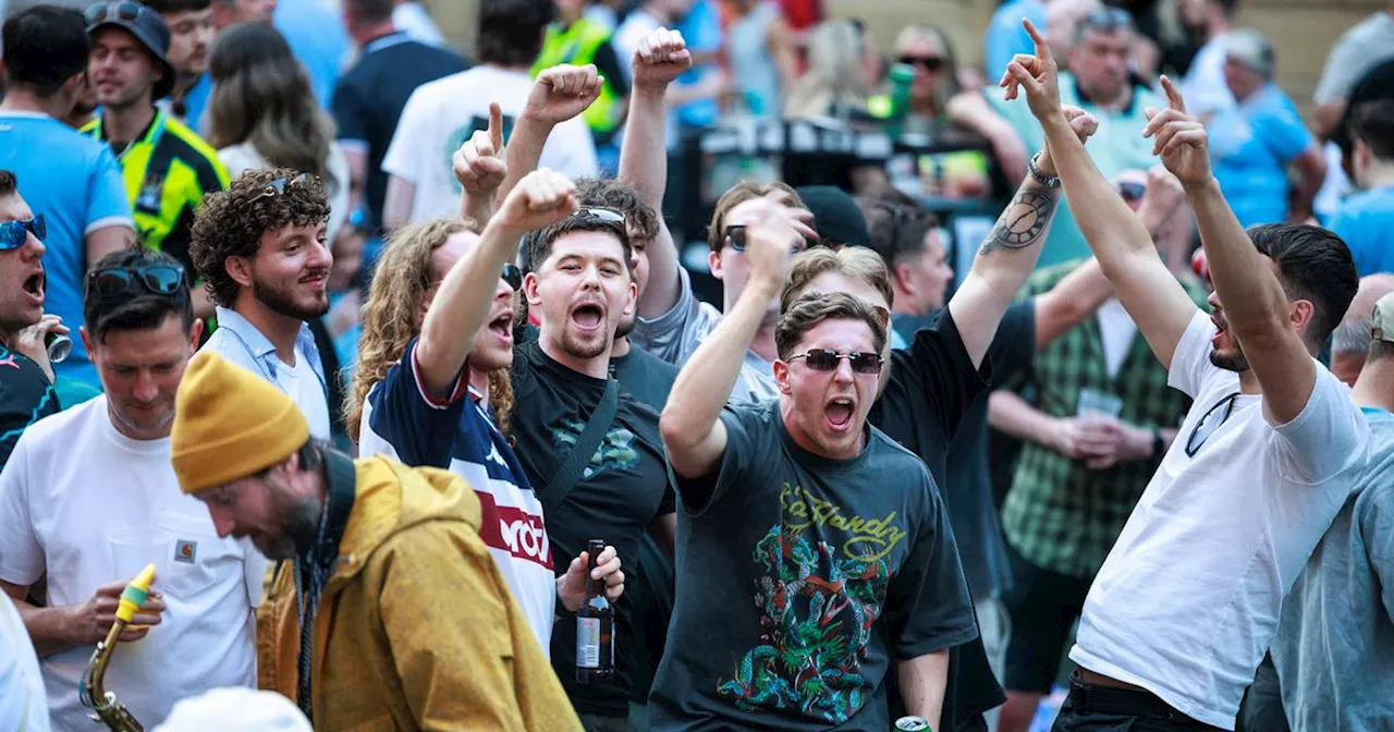 City fans celebrate in city centre after historic Premier League title win