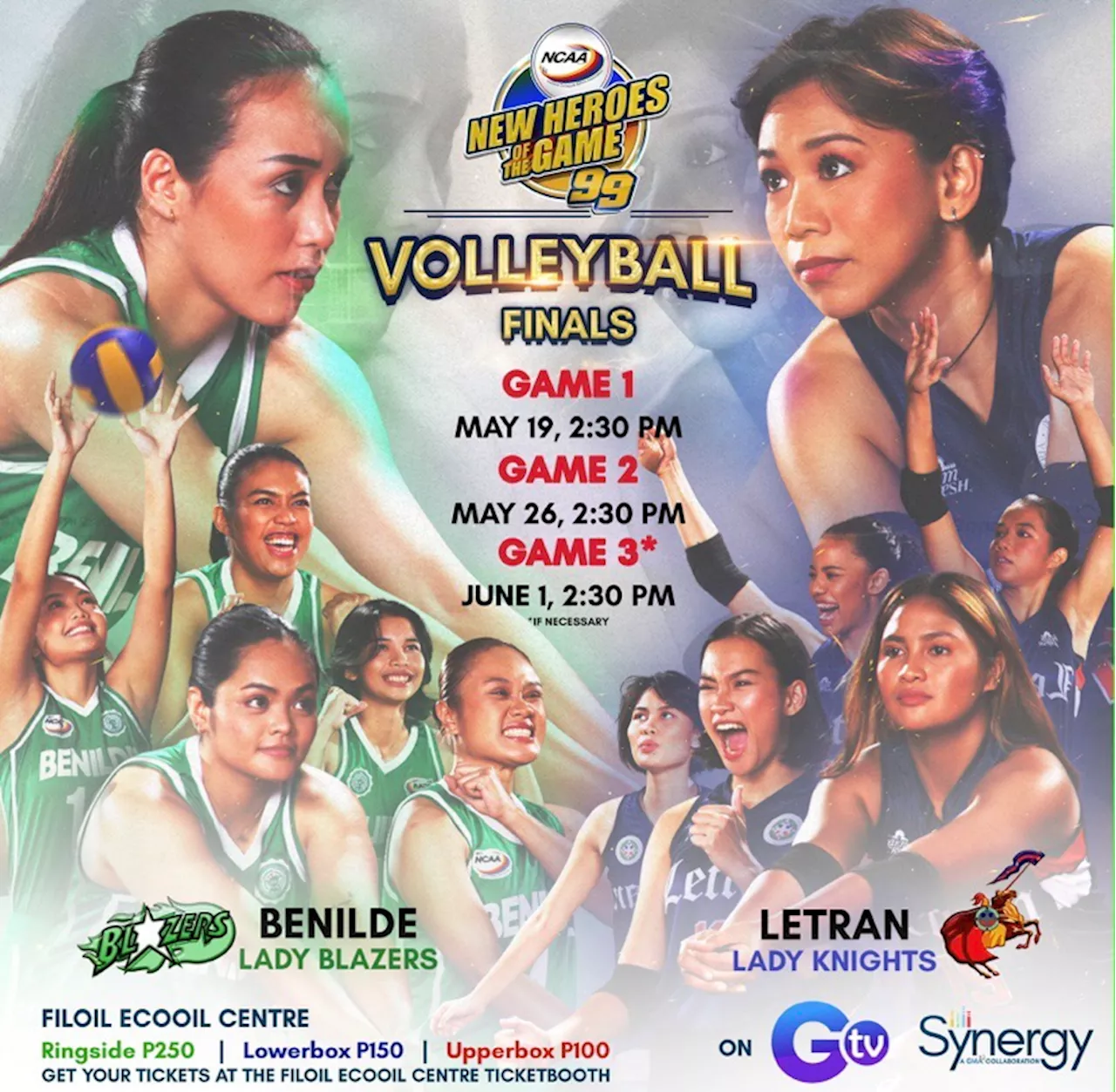 NCAA Season 99 volleyball finals airs on GTV this Sunday