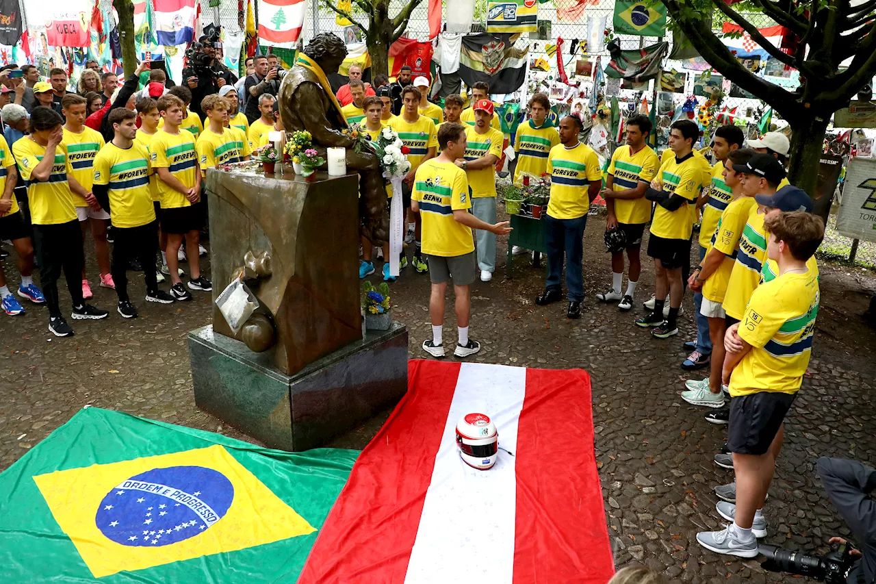 F1 drivers pay homage to Ayrton Senna and Roland Ratzenberger ahead of Imola GP