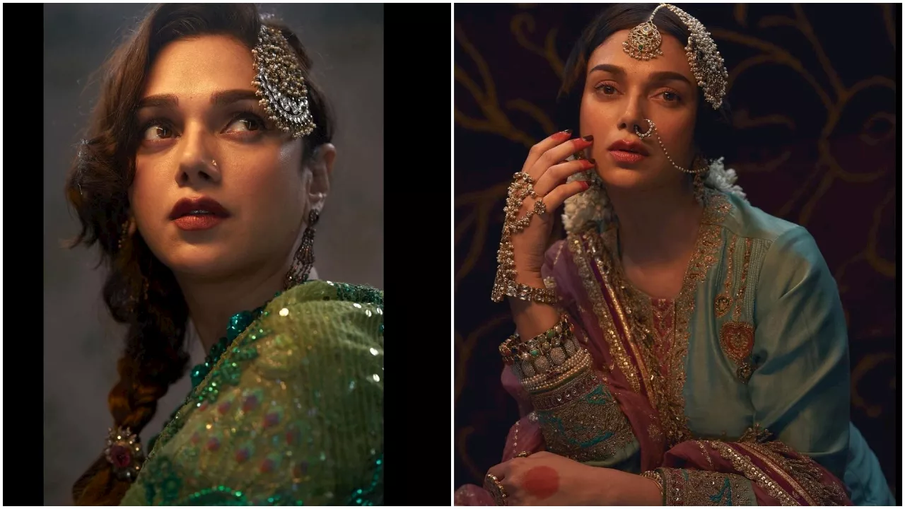 Aditi Rao Hydari Test Look: अदिति राव हैदरी ने लुक टेस्ट से शेयर की तस्वीरें, ऐसे बनीं हीरामंडी की 'बिब्बोजान'