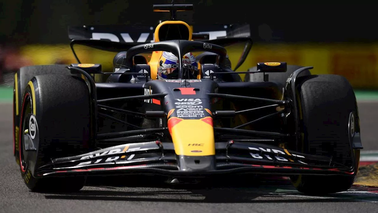 Verstappen aan de leiding in Imola • Leclerc en Piastri vechten om derde plek