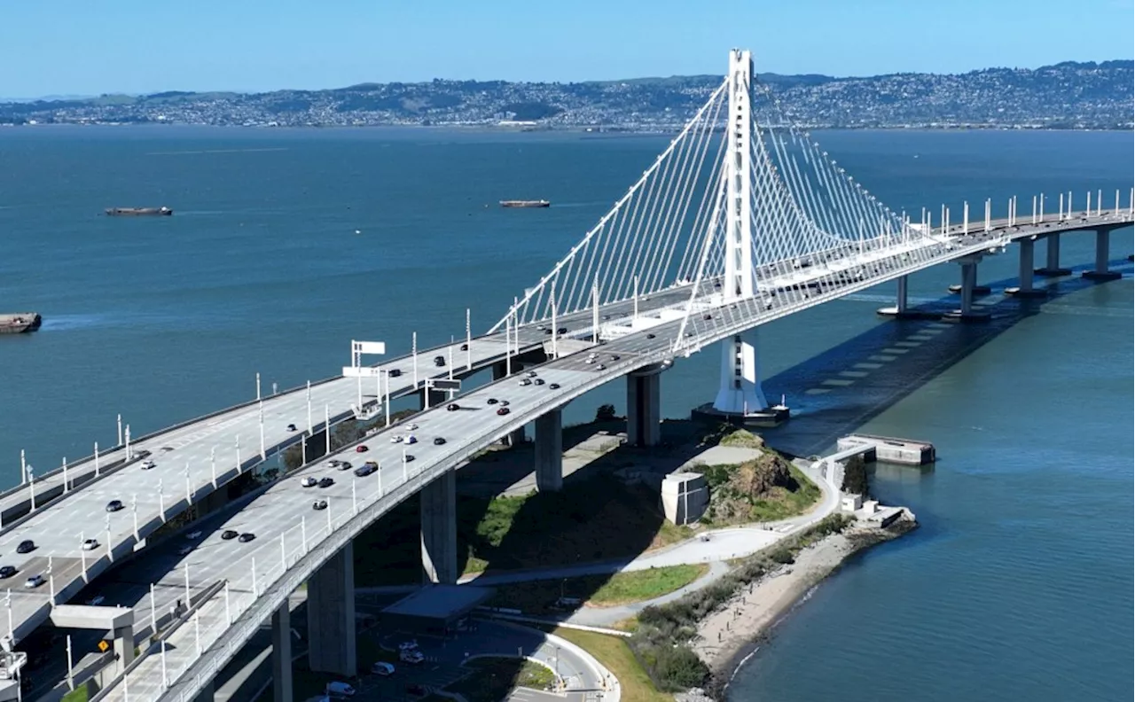 Update: Eastbound lanes reopen on Bay Bridge as crews put out grass fire