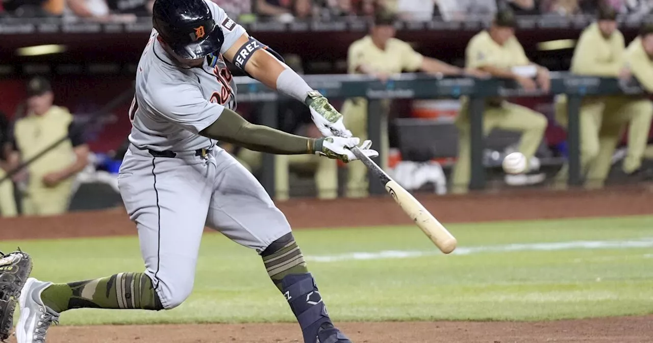 Triple de Pérez empuja 3 carreras para que Tigres derroten a Diamondbacks