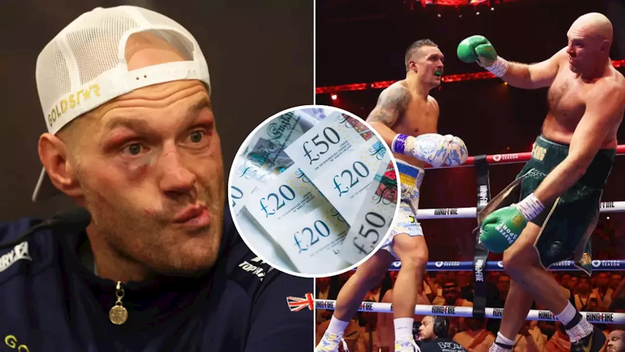 Tyson Fury faces losing half of £80 million purse after Oleksandr Usyk defeat