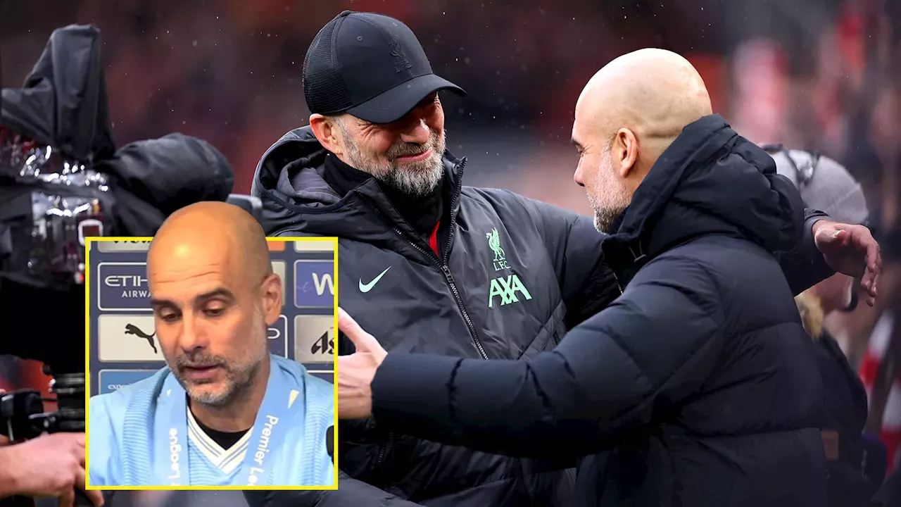 Manchester City: Pep Guardiola brought to tears by Jurgen Klopp tribute ...