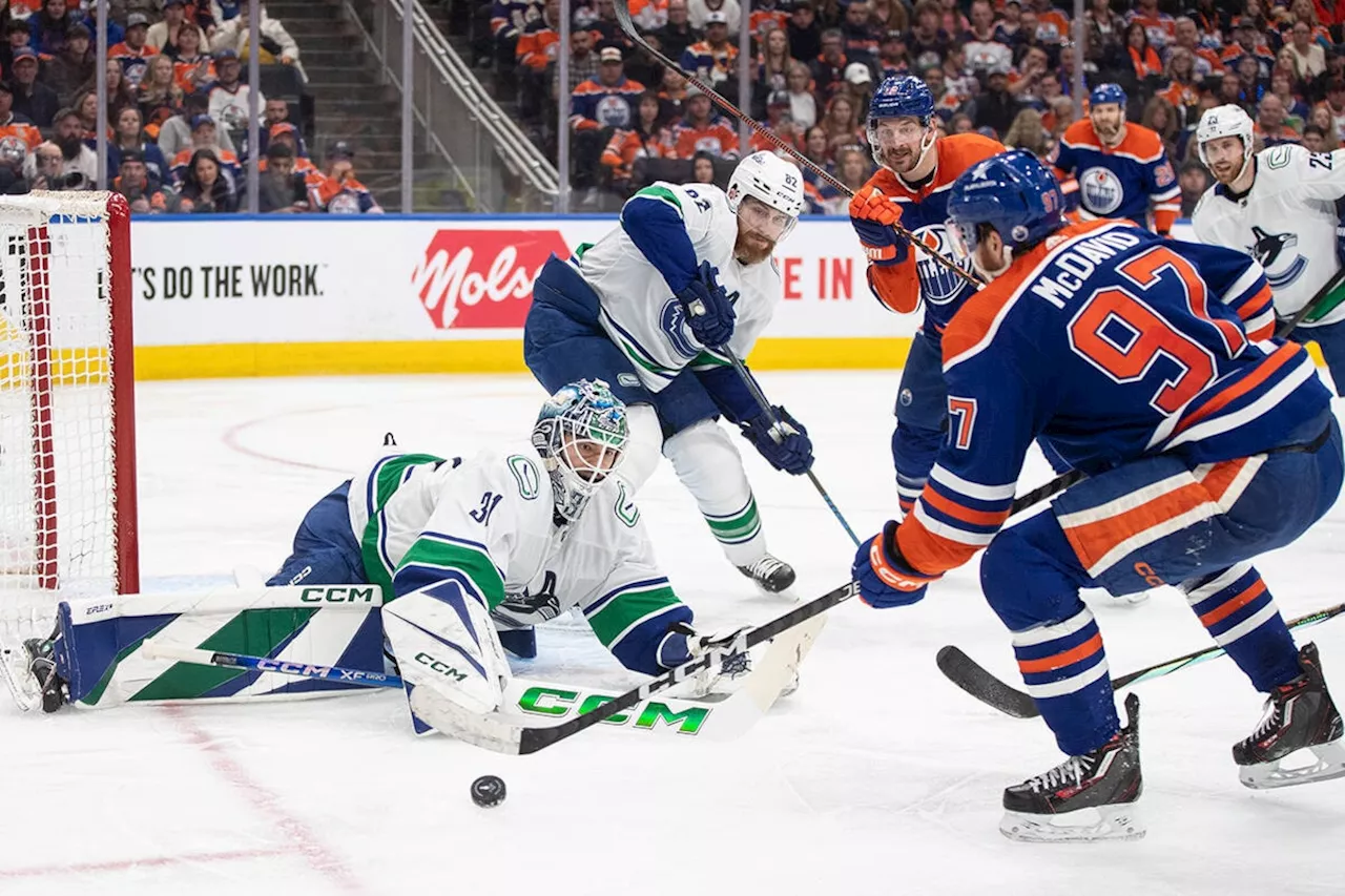 Bouchard has 3 points, Oilers roll over Canucks 5-1 to force Game 7