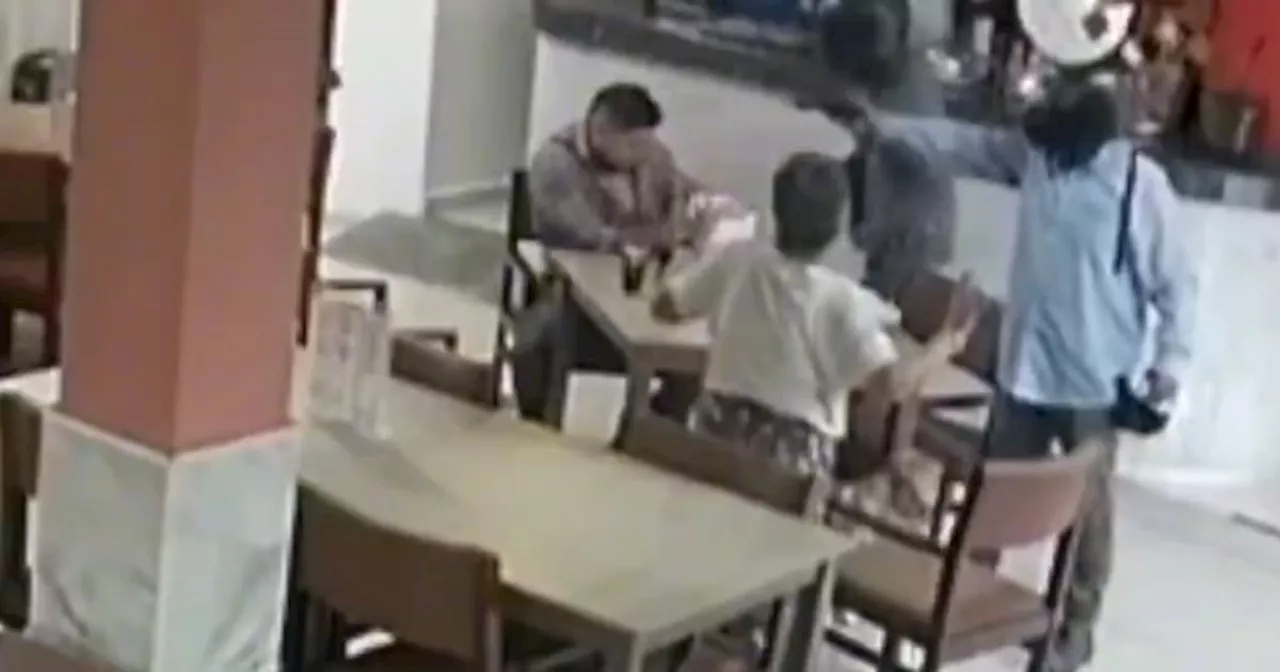 Video registró violento hurto a una familia en un restaurante chino de Bucaramanga