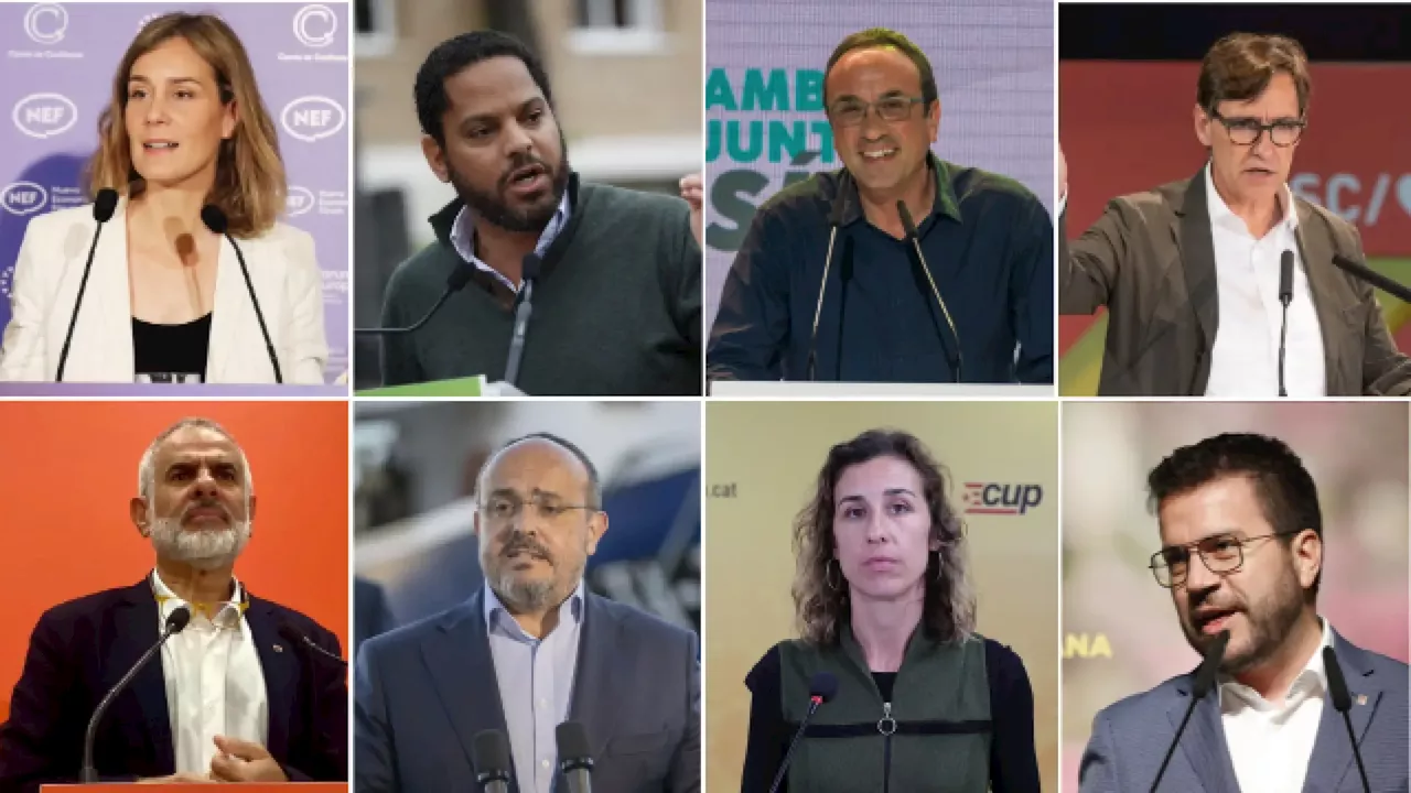  Los ocho candidatos a las elecciones catalanas se enfrentan a su primer debate electoral, pero sin Carles Puigdemont