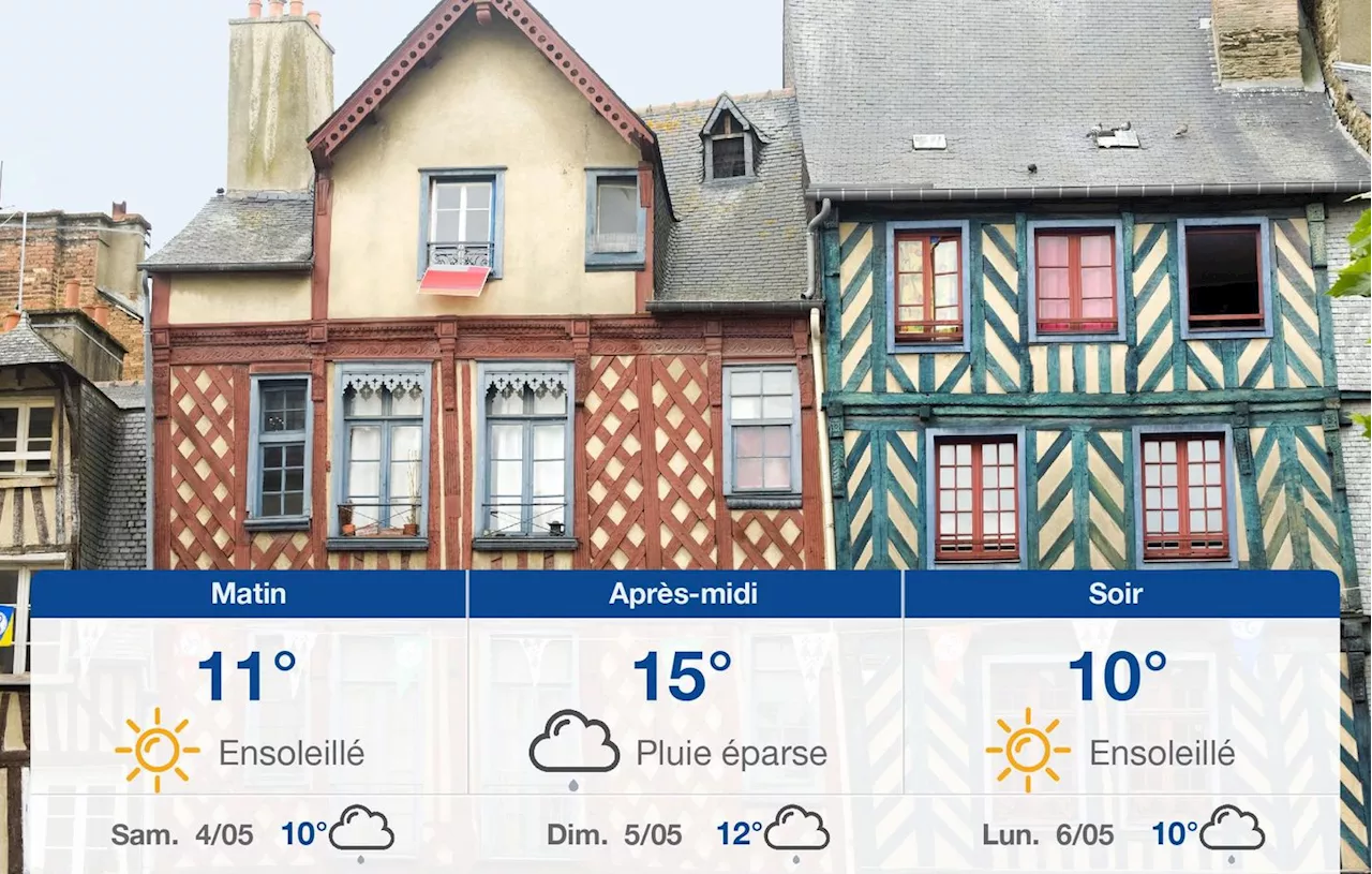 Météo Rennes: prévisions du vendredi 3 mai 2024