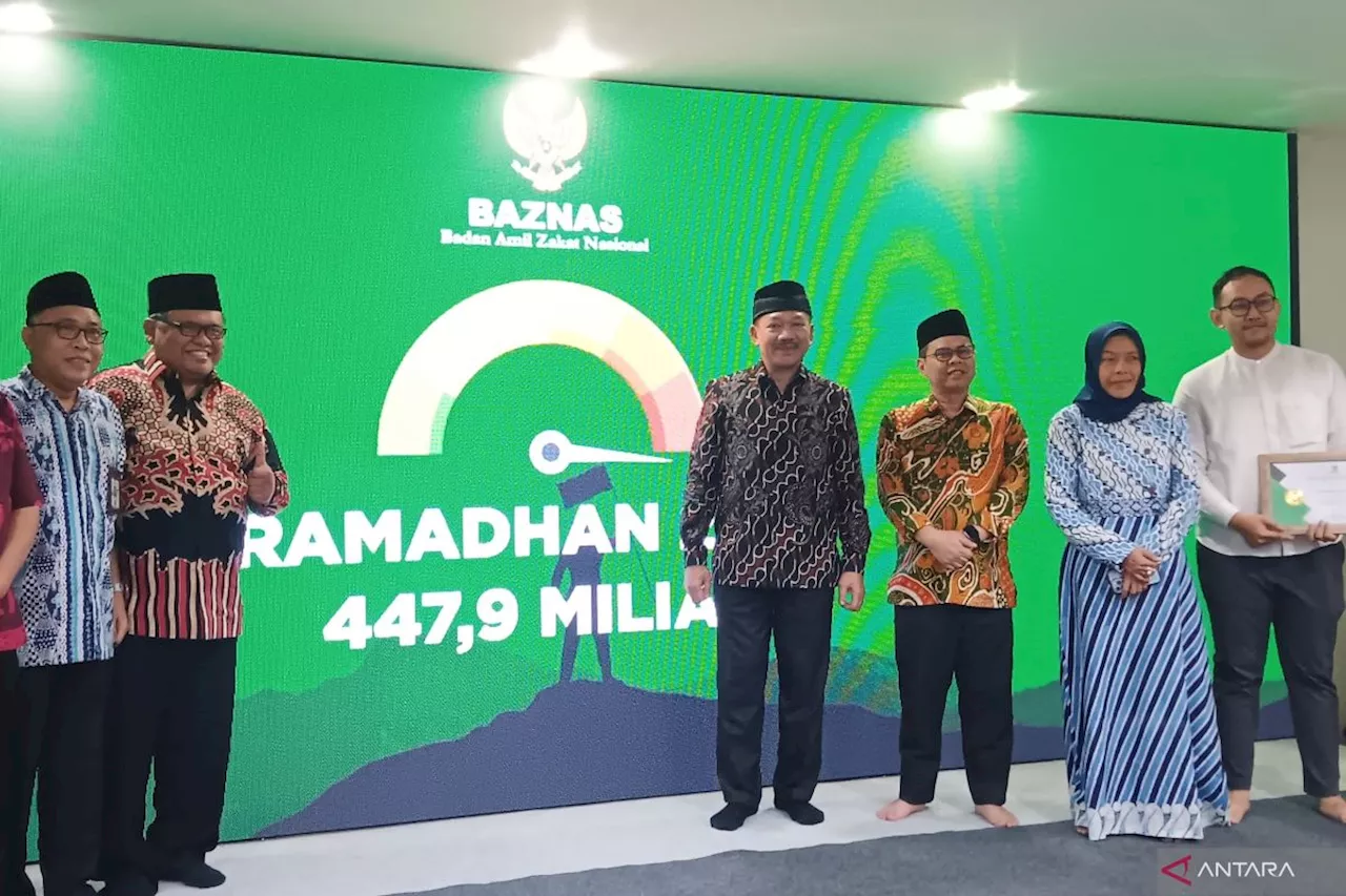 Baznas RI berhasil himpun dana ZIS Rp447,9 miliar selama Ramadhan