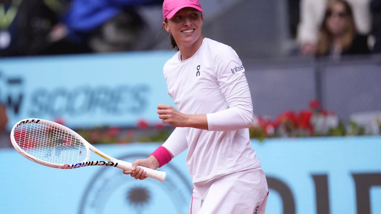 Swiatek returns to Madrid Open final by beating Keys in straight sets