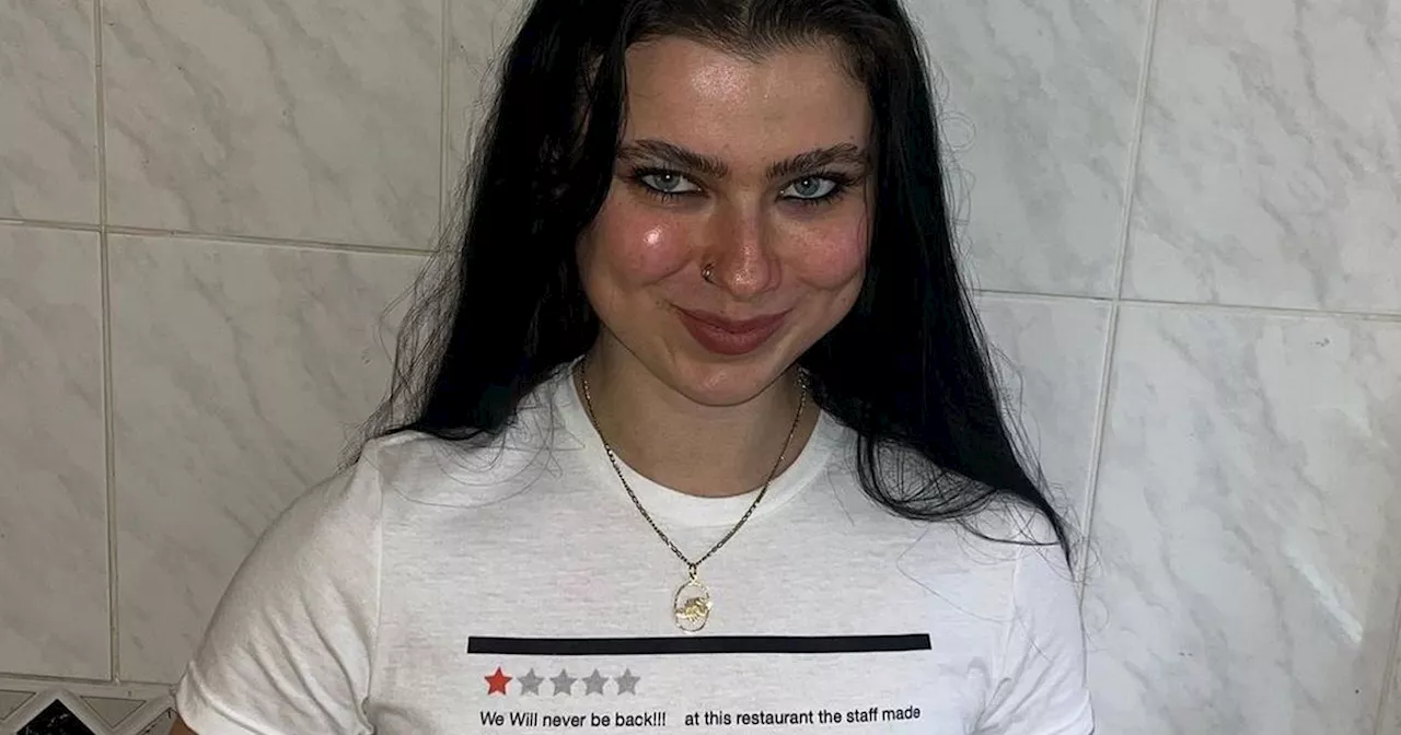 Waitress 'wears' angry customer's one star review on t-shirt