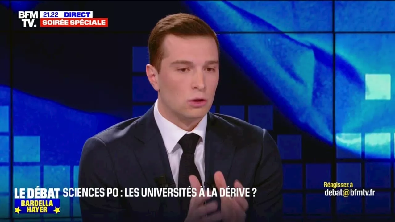 Jordan Bardella: 'L'extrême gauche joue la stratégie du chaos dans notre pays, en transformant nos rues, nos assemblées, nos parlements, nos écoles et nos universités en ZAD'