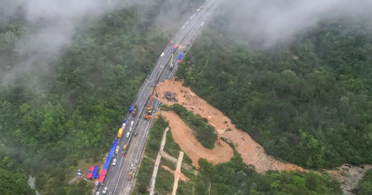 Número de muertos por colapso de carretera en sur de China sube a 48; hay 30 heridos