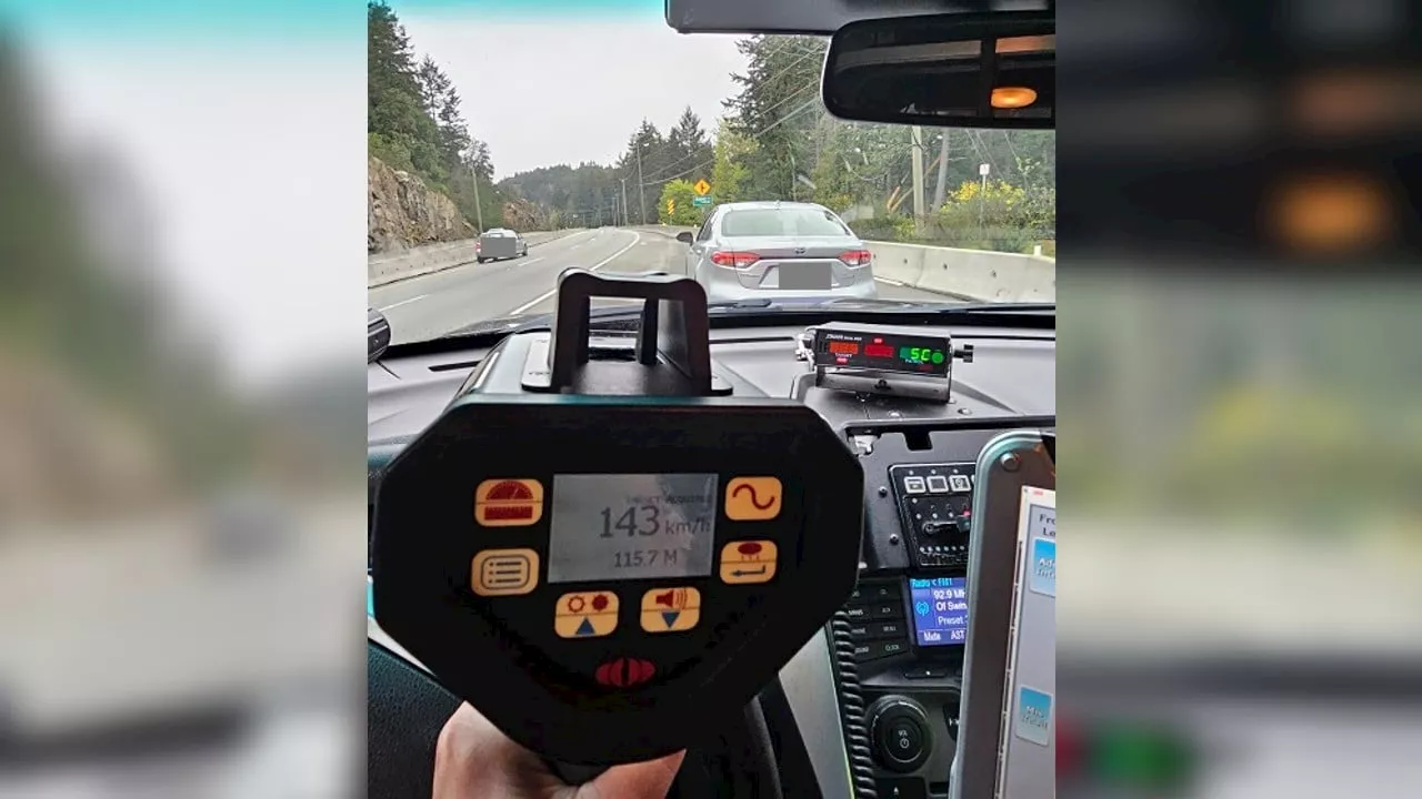 Four excessive speeders caught, one impaired by drugs: West Shore RCMP