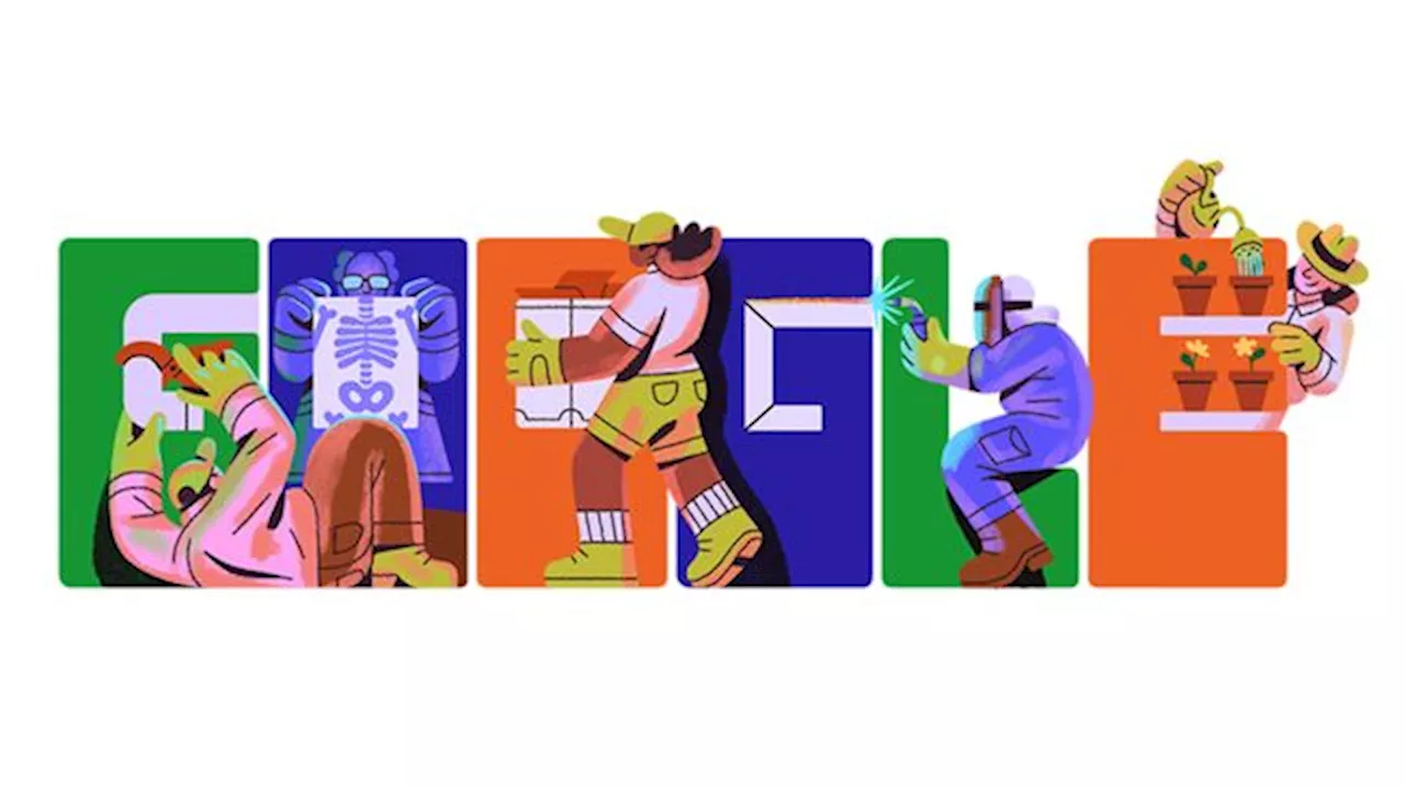 Google Doodle Rayakan Hari Buruh Lewat Pekerja Terampil, Absen di RI