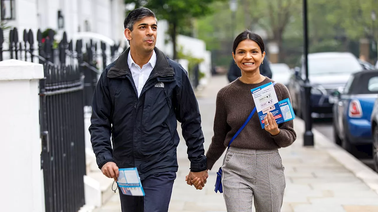 Rishi Sunak and Keir Starmer take their wives on the local election trail