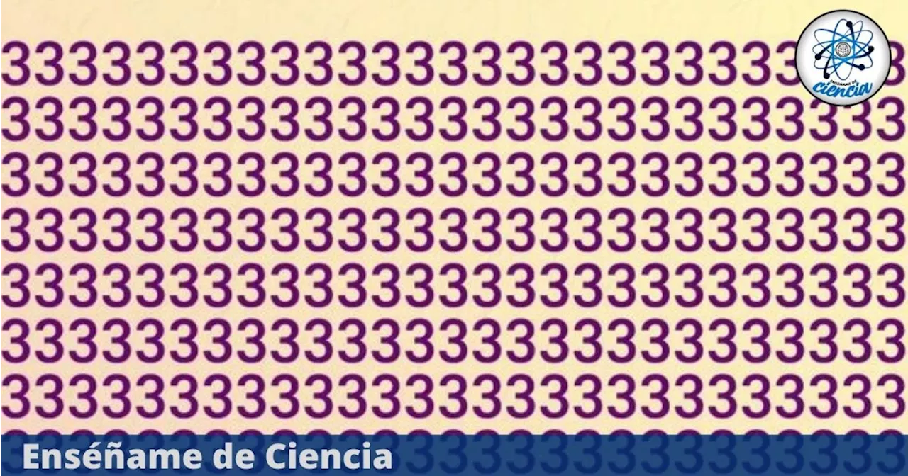 Acertijo visual DIFÍCIL: Solo el 10% logró encontrar el número 8 oculto entre los números 3