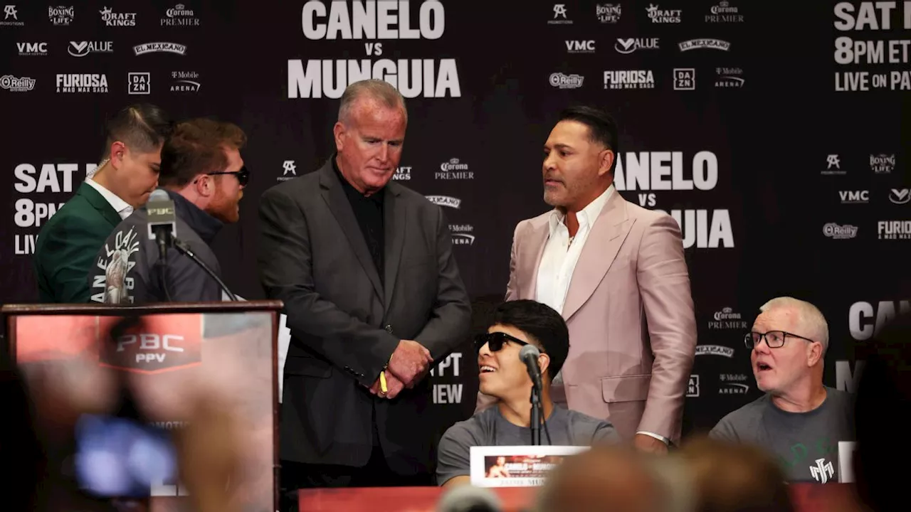 Tensions erupt between Canelo Alvarez, Oscar De La Hoya at presser