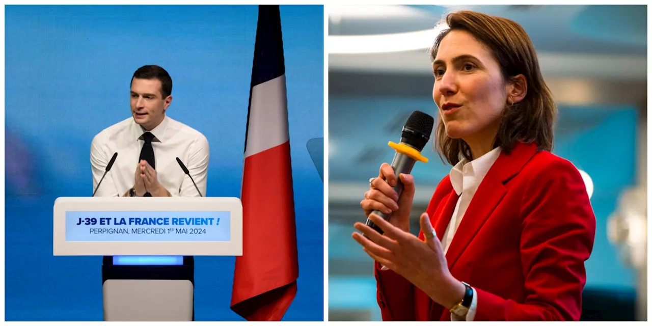 Élections européennes : pour leur premier duel, Jordan Bardella et Valérie Hayer promettent du «fond»