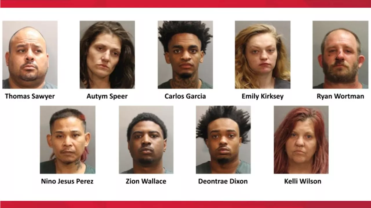 Sheriff: Jacksonville detectives make 9 arrests and seize meth, fentanyl, cocaine from two houses