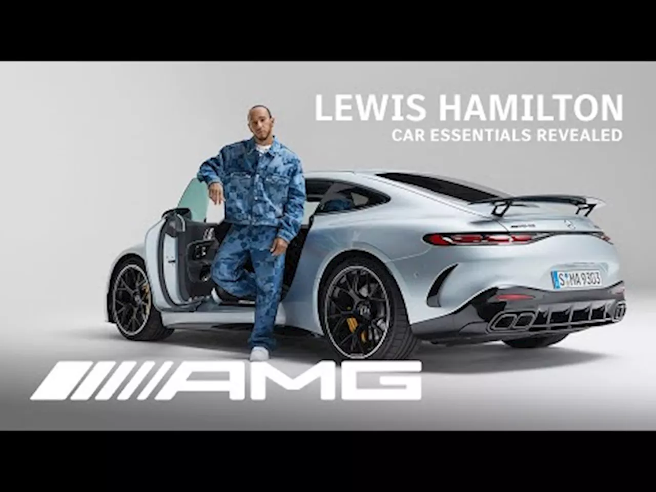 Lewis Hamilton visar sin Mercedes-AMG GT 63. Och vad som finns i den.