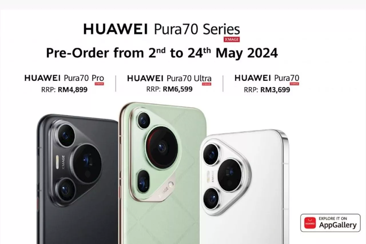 Huawei launches Pura 70 series in Malaysia, including Pura 70 Ultra with Kirin 9010, a retractable main camera