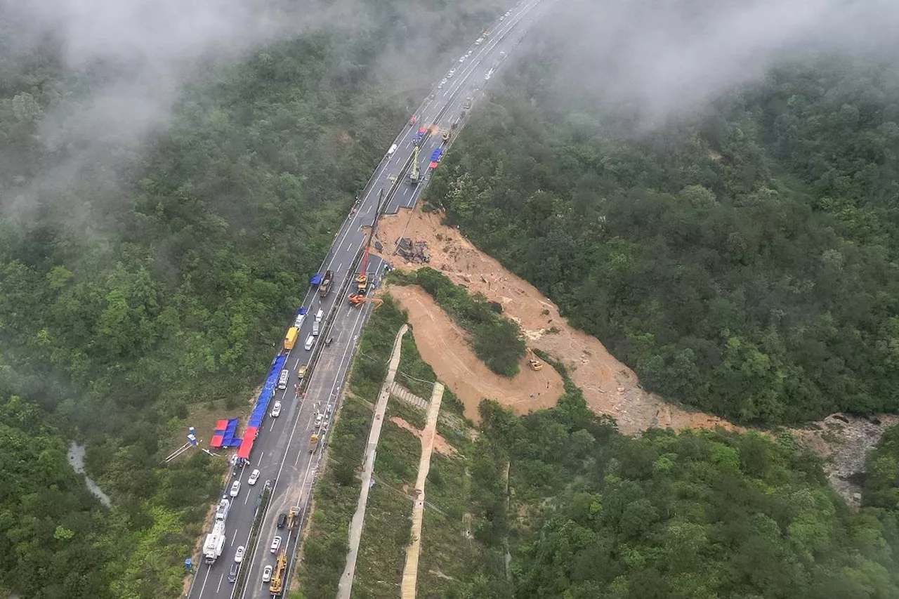 Bahagi ng highway sa Guangdong, China, gumuho; 48 katao, patay