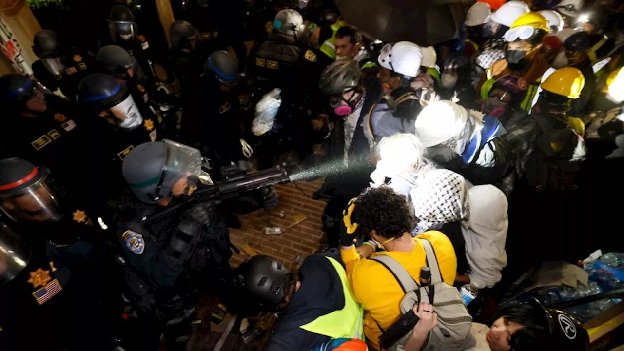 Pro-Palestinian Demonstration Continues on UCLA Campus, Police Storm Campus Again