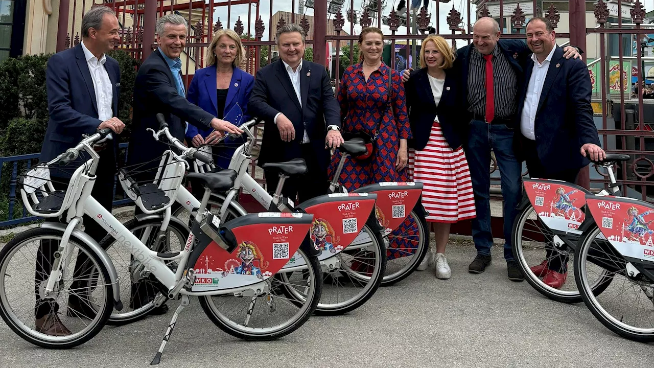 Wien Mobil Räder drehen für den Prater ihre Runden