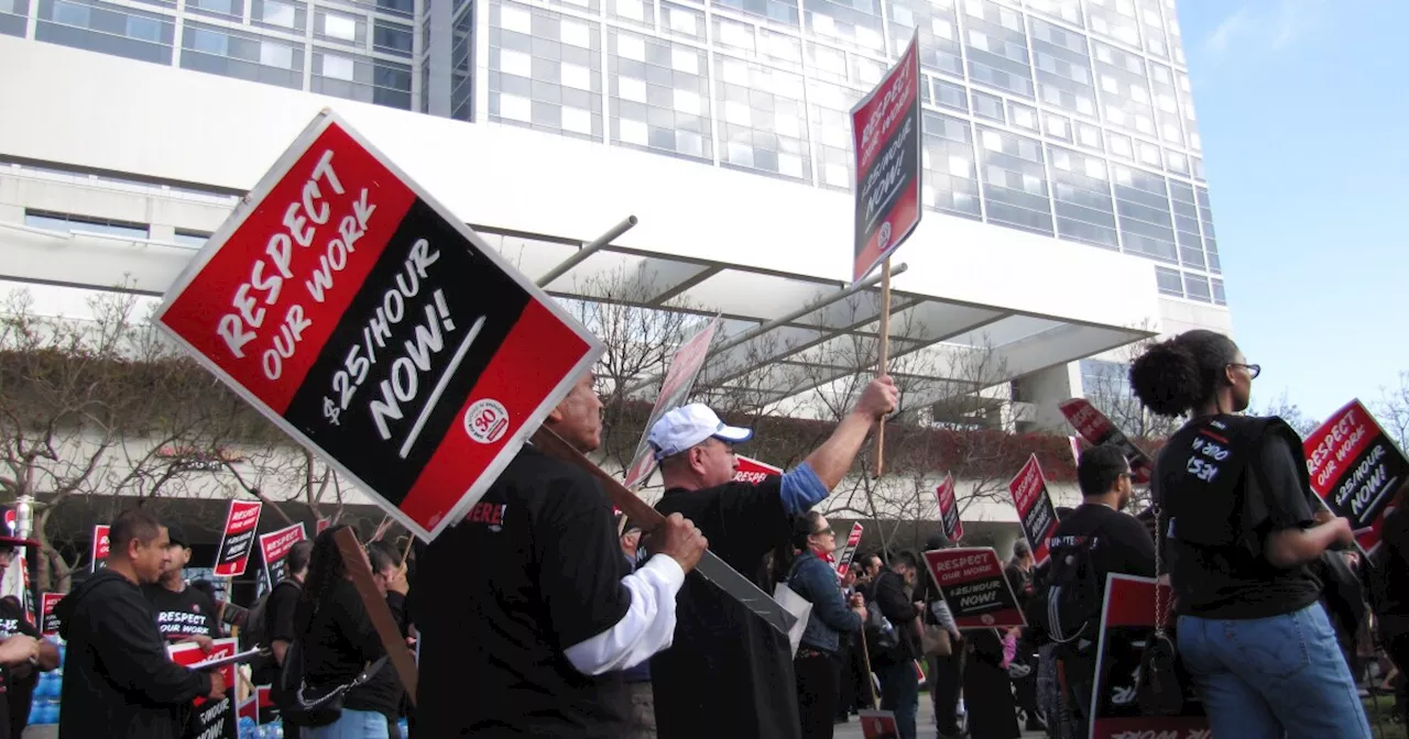 San Diego hotel workers rally for $25 minimum wage on International Workers’ Day