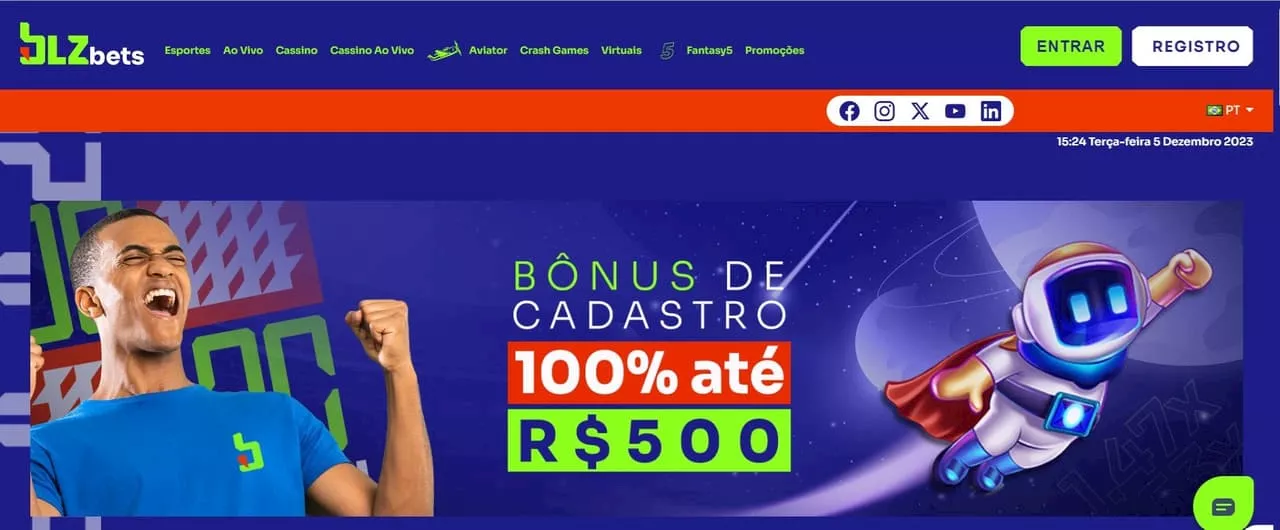 Código de bônus blzbets 2024: até R$500 para novos jogadores