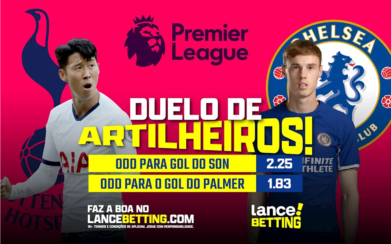 Fede a gol! Aposte R$100 e ganhe mais de R$200 se Son marcar em Chelsea x Tottenham