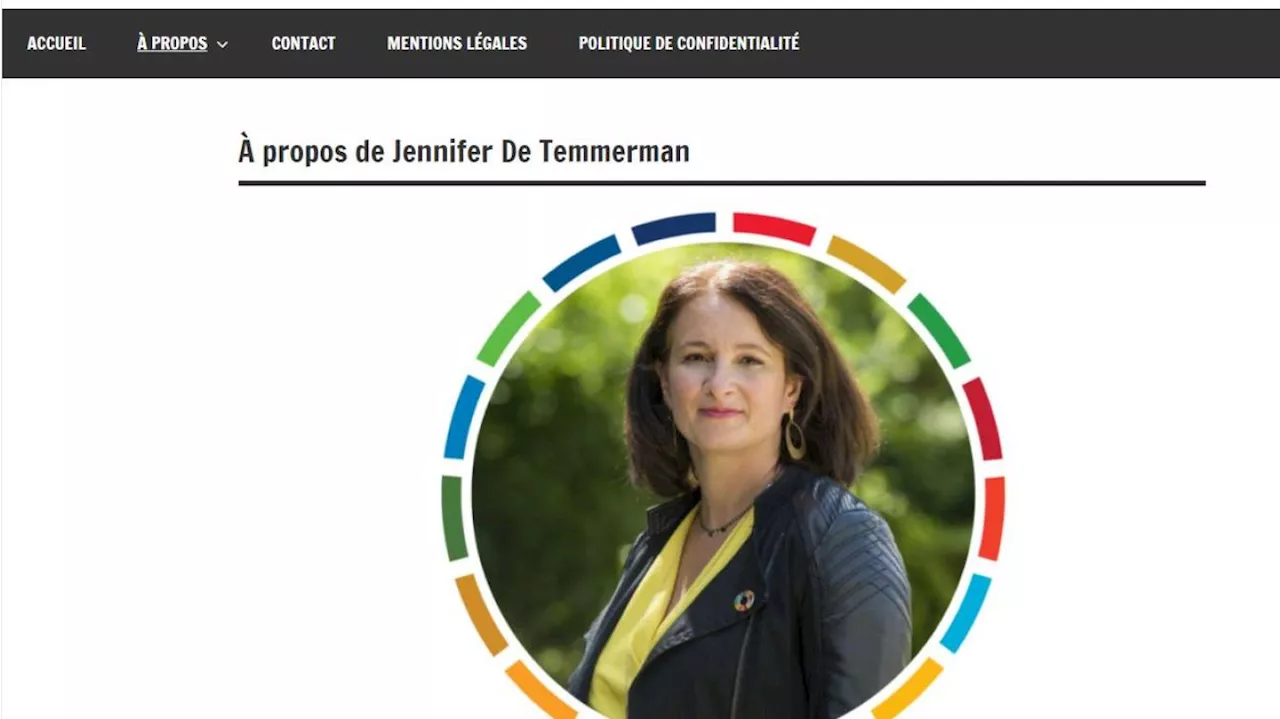 L’ancienne député Jennifer De Temmerman porte plainte pour l’utilisation de son site internet