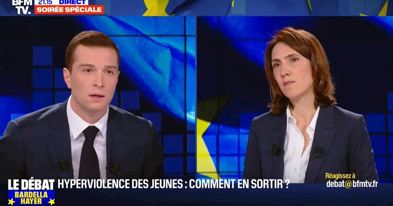 Européennes : entre Jordan Bardella et Valérie Hayer, un débat à couteaux tirés