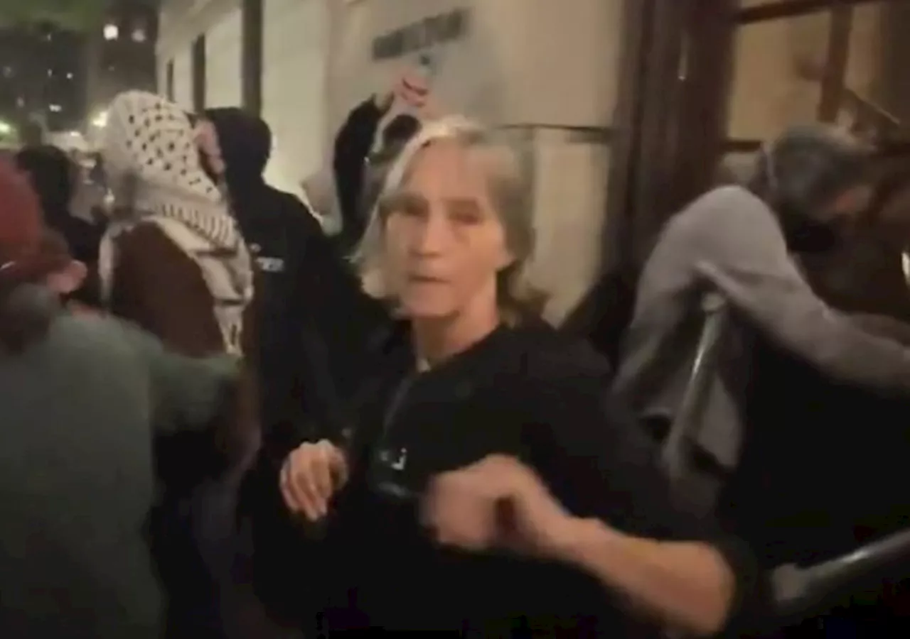 Professional Agitator Lisa Fithian Caught on Tape at Columbia With Pro-Hamas Mob