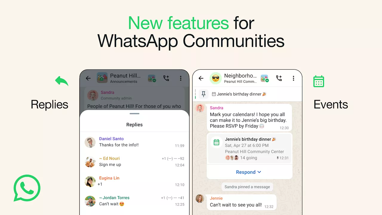 WhatsApp Announces Events Feature For Groups And Communities