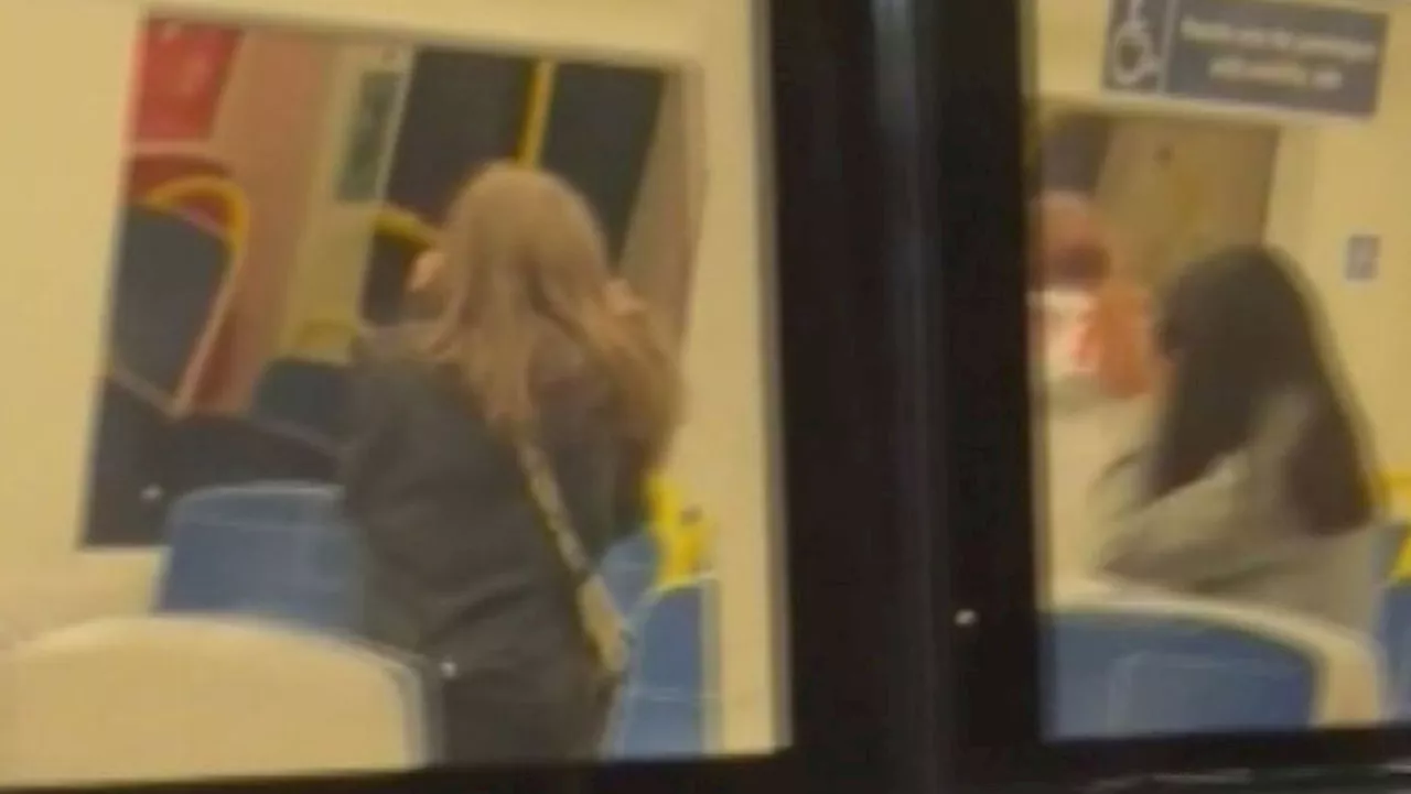 Teen girls terrorise commuters on train