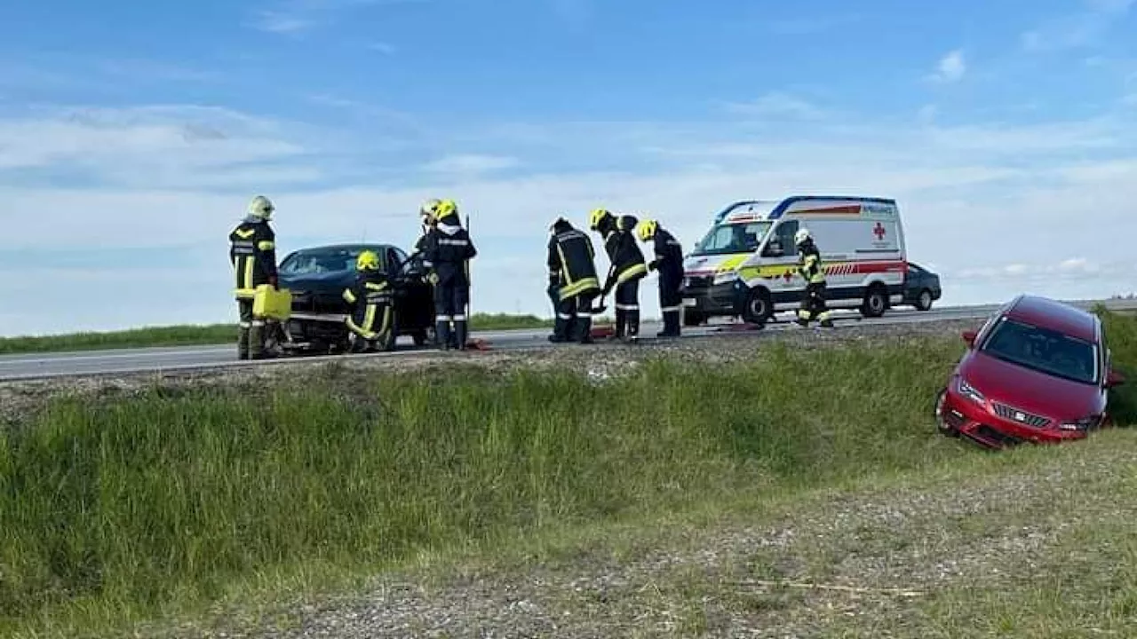 Ein Unfall auf der B38 führte zu einem weiteren Crash