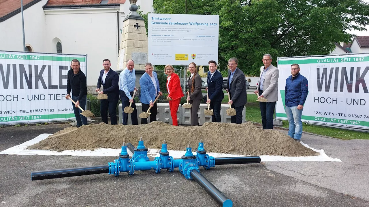 Wichtiges Projekt: Wasserleitung in Zeiselmauer