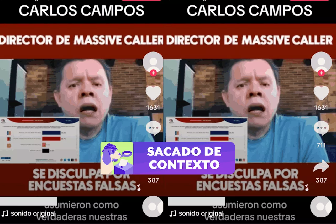 Video donde director de Massive Caller se disculpa por encuestas no es actual, es de 2021