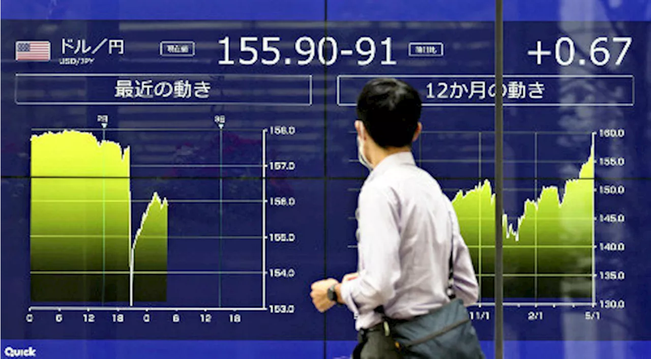 円相場が一時１５３円台まで急騰、３兆円規模の為替介入か…１時間足らずで４円超円高が進む（2024年5月3日）｜BIGLOBEニュース