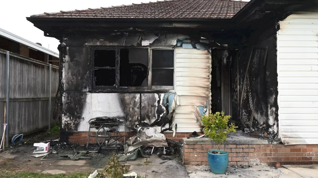 Four men charged after home gutted, two injured in fire west of Sydney