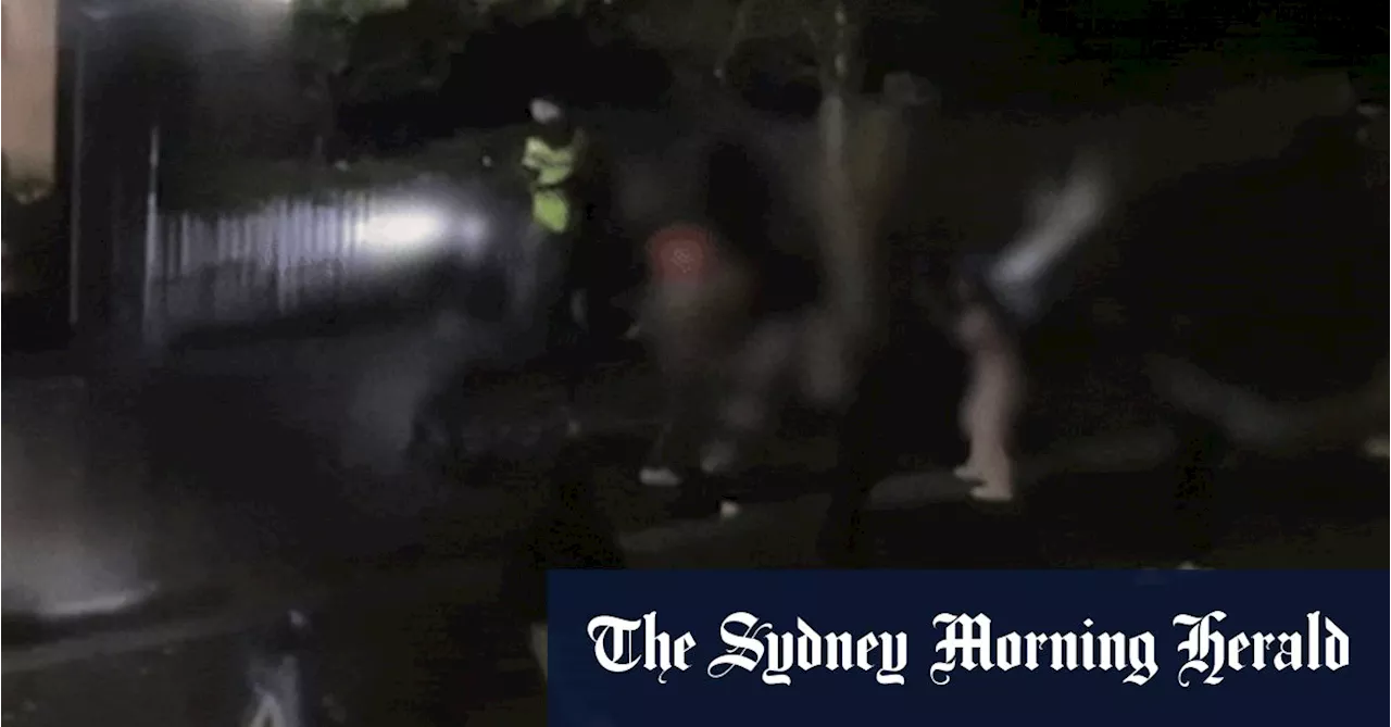 Group of children arrested after Sydney delivery rider assault caught on video