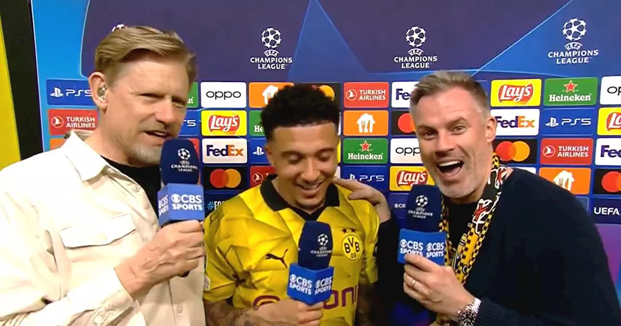 Champions League: Irres Sancho-Interview mit Carragher nach Sieg gegen PSG