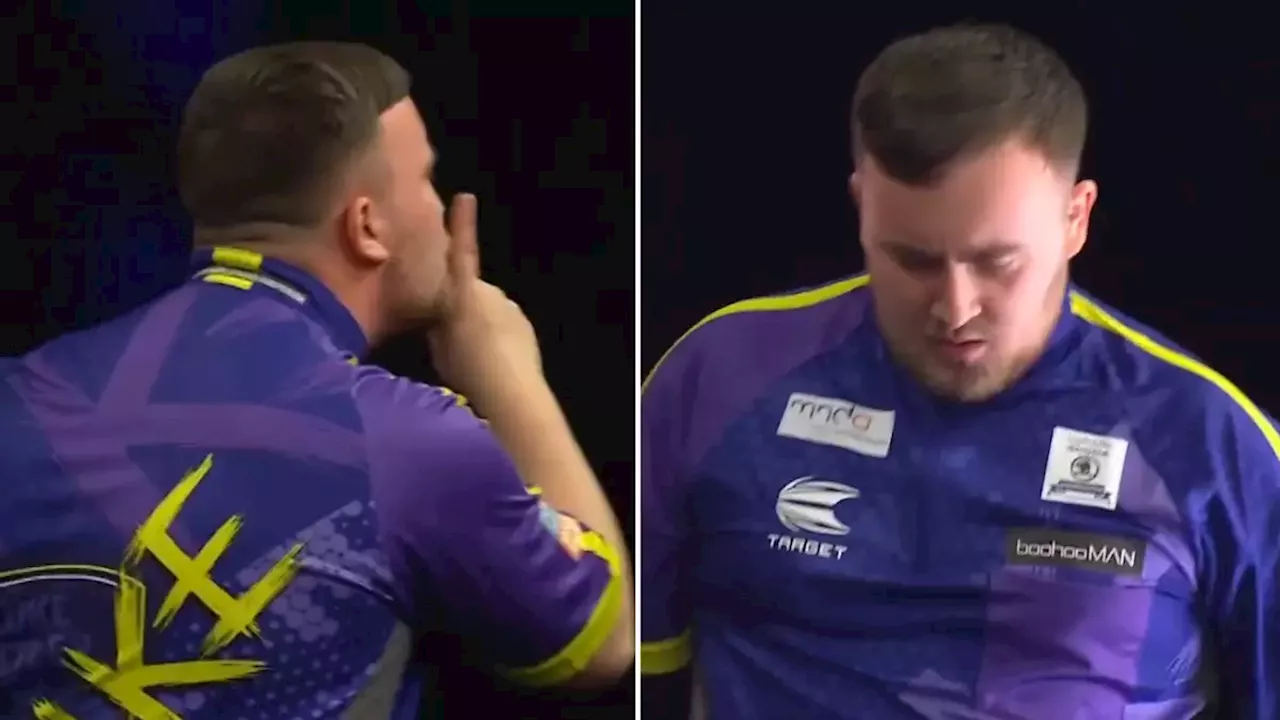 Luke Littler seen 'shushing' fans after 'disgraceful' behaviour during Premier League Darts match