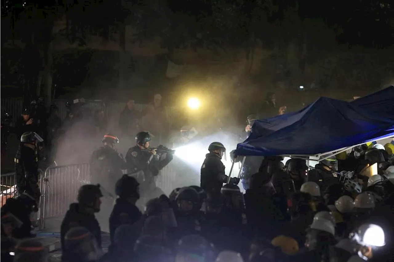 Police flatten pro-Palestinian protest camp at UCLA, arrest protesters