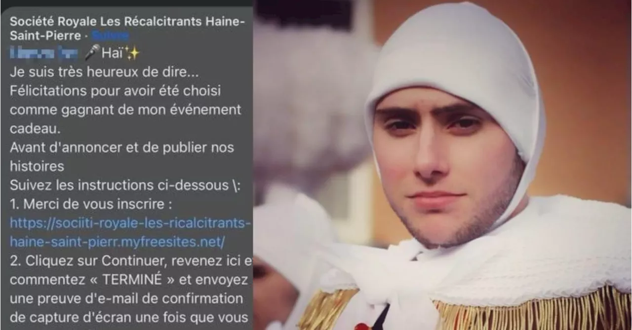 Des escrocs usurpent l’identité des Récalcitrants d’Haine Saint-Pierre pour vous arnaquer sur Facebook !