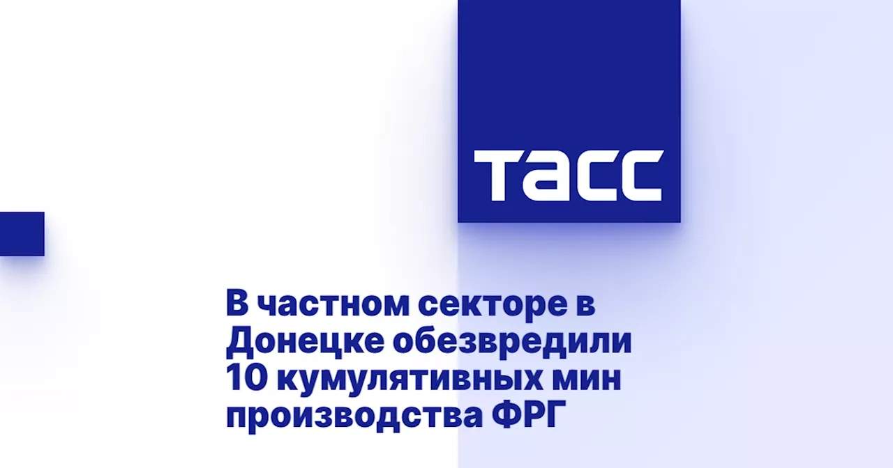 В частном секторе в Донецке обезвредили 10 кумулятивных мин производства ФРГ