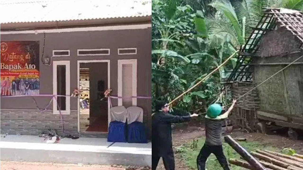 Tangis Bahagia Ato, Gubuk Reyot yang Ia Tinggali Berubah Megah setelah Dibedah Haji Isep